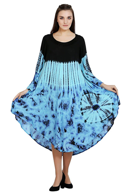 Astro Tie Dye Long Sleeve Dress 19285 - Advance Apparels Inc