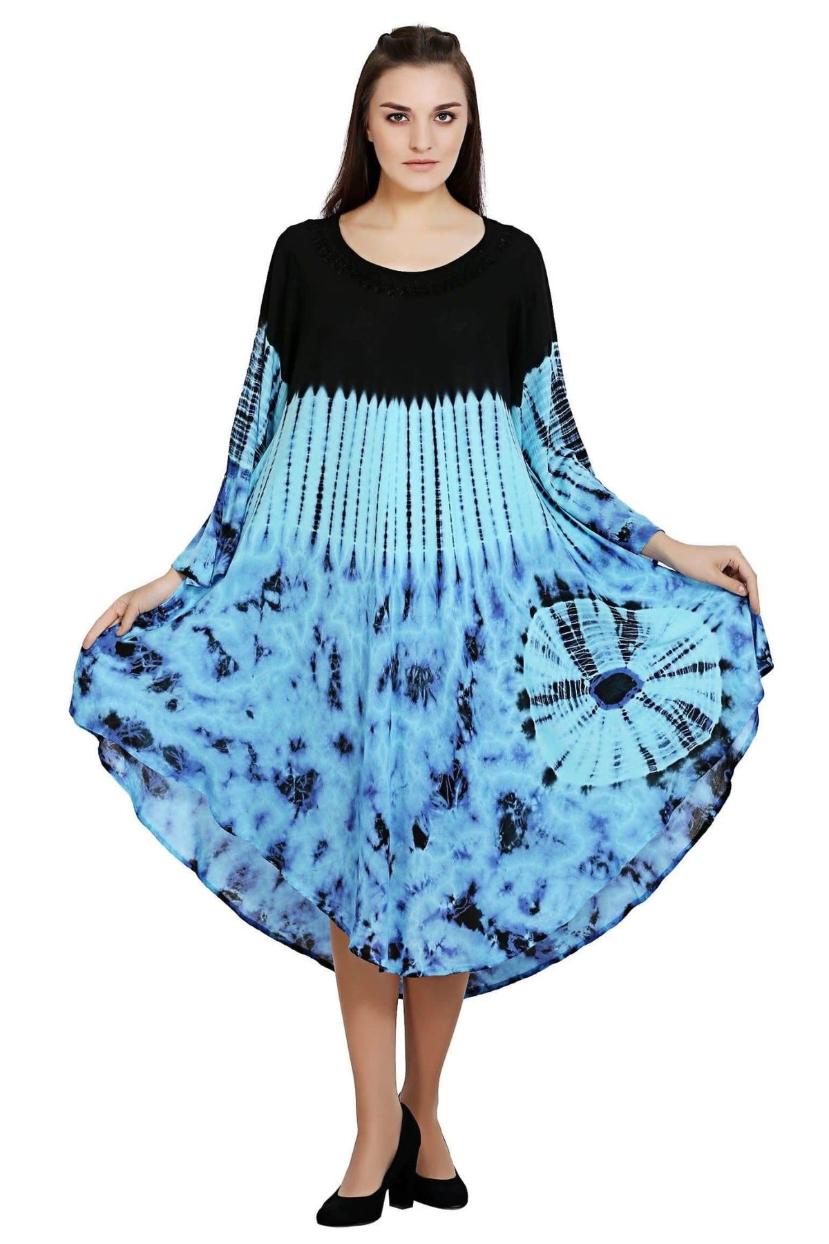 Astro Tie Dye Long Sleeve Dress 19285 - Advance Apparels Inc