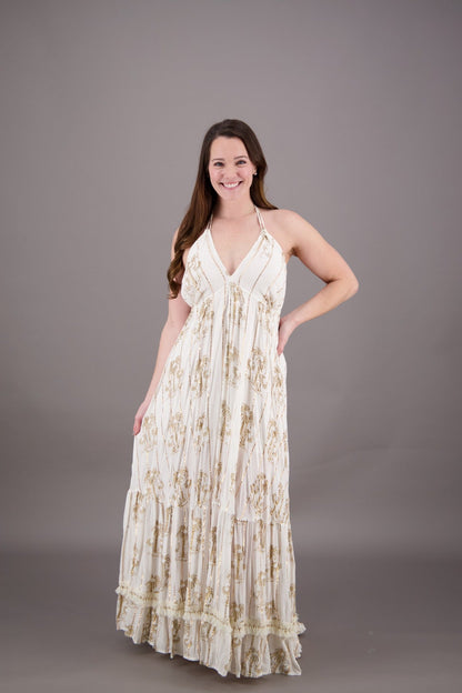 Azure Palm Tree Bohemian Maxi Dress 24910 - Advance Apparels Inc