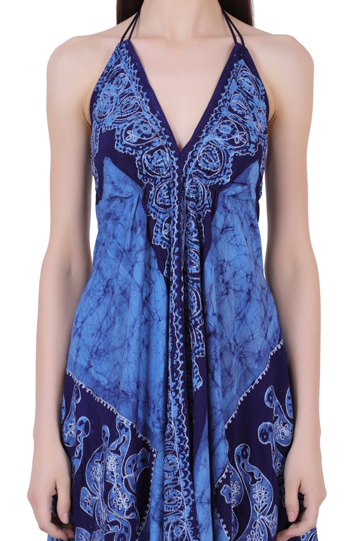 Batik Scarf Dress Elastic Back 1458 - Advance Apparels Inc