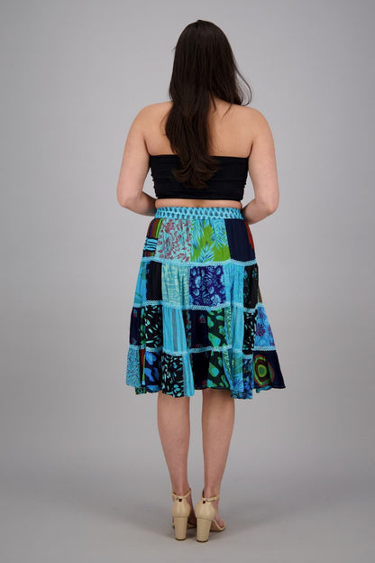 Bohemian Patchwork Skirt PAT - 3271 - Advance Apparels Inc