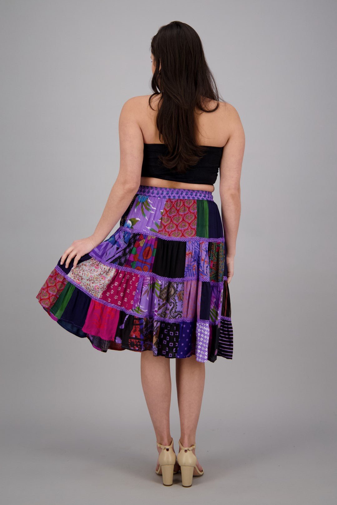 Bohemian Patchwork Skirt PAT - 3271 - Advance Apparels Inc