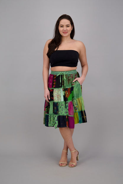 Bohemian Patchwork Skirt PAT - 3271 - Advance Apparels Inc