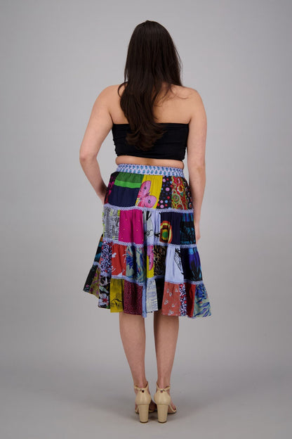 Bohemian Patchwork Skirt PAT - 3271 - Advance Apparels Inc