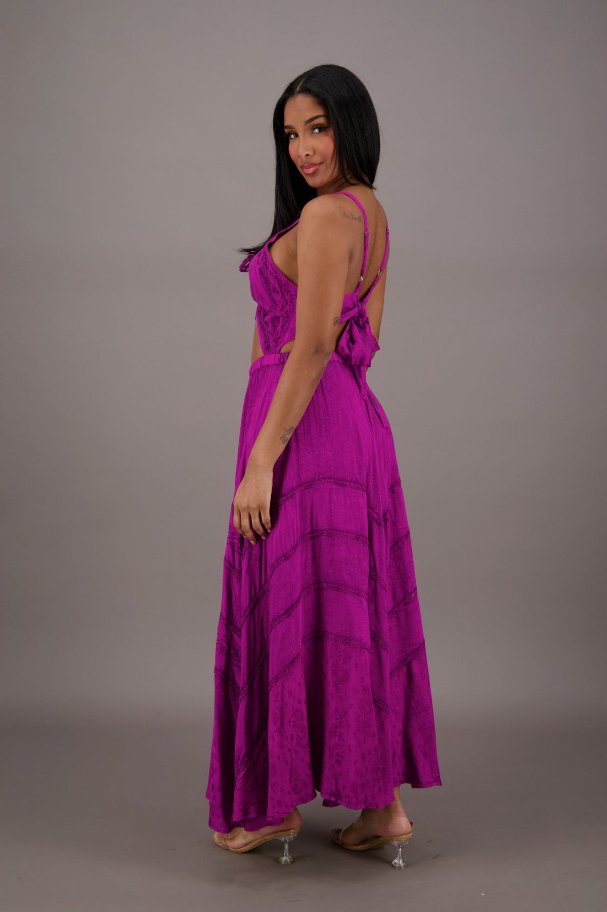Bohemian Renaissance Cut - Out Maxi Dress ADL - 24337 - Advance Apparels Inc