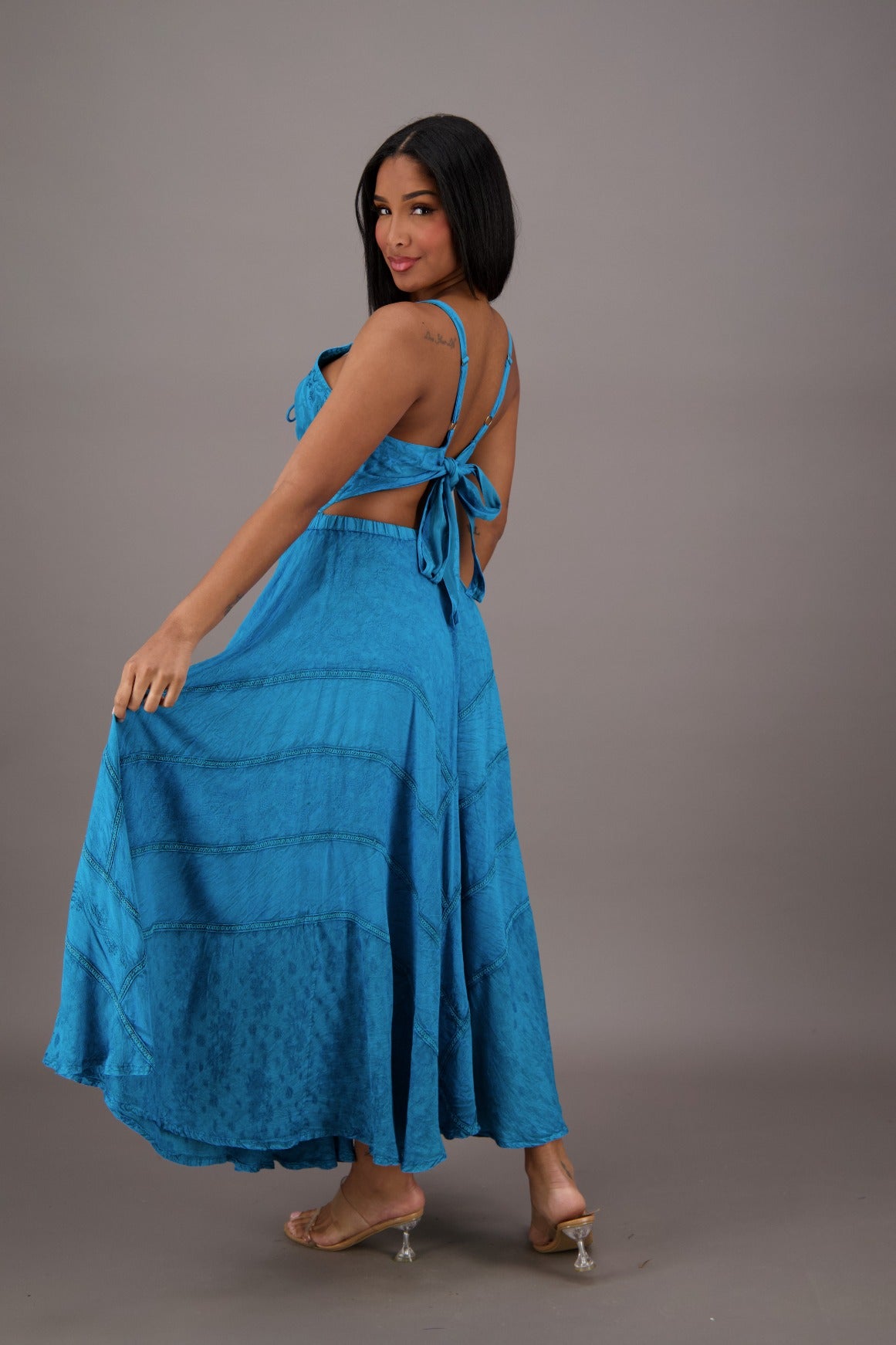 Bohemian Renaissance Cut - Out Maxi Dress ADL - 24337 - Advance Apparels Inc