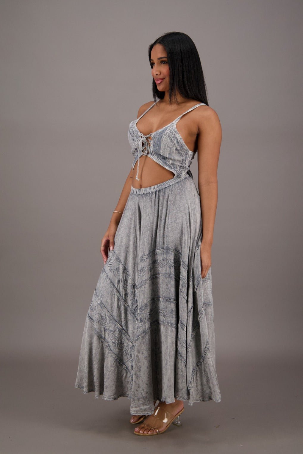 Bohemian Renaissance Cut - Out Maxi Dress ADL - 24337 - Advance Apparels Inc