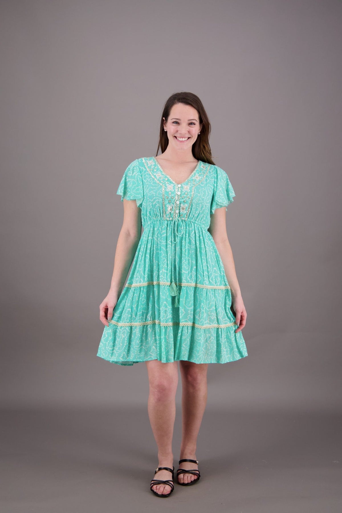 Boho Chic Trio Middy Dress 24931 - Advance Apparels Inc