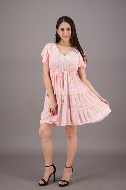 Boho Chic Trio Middy Dress 24931 - Advance Apparels Inc