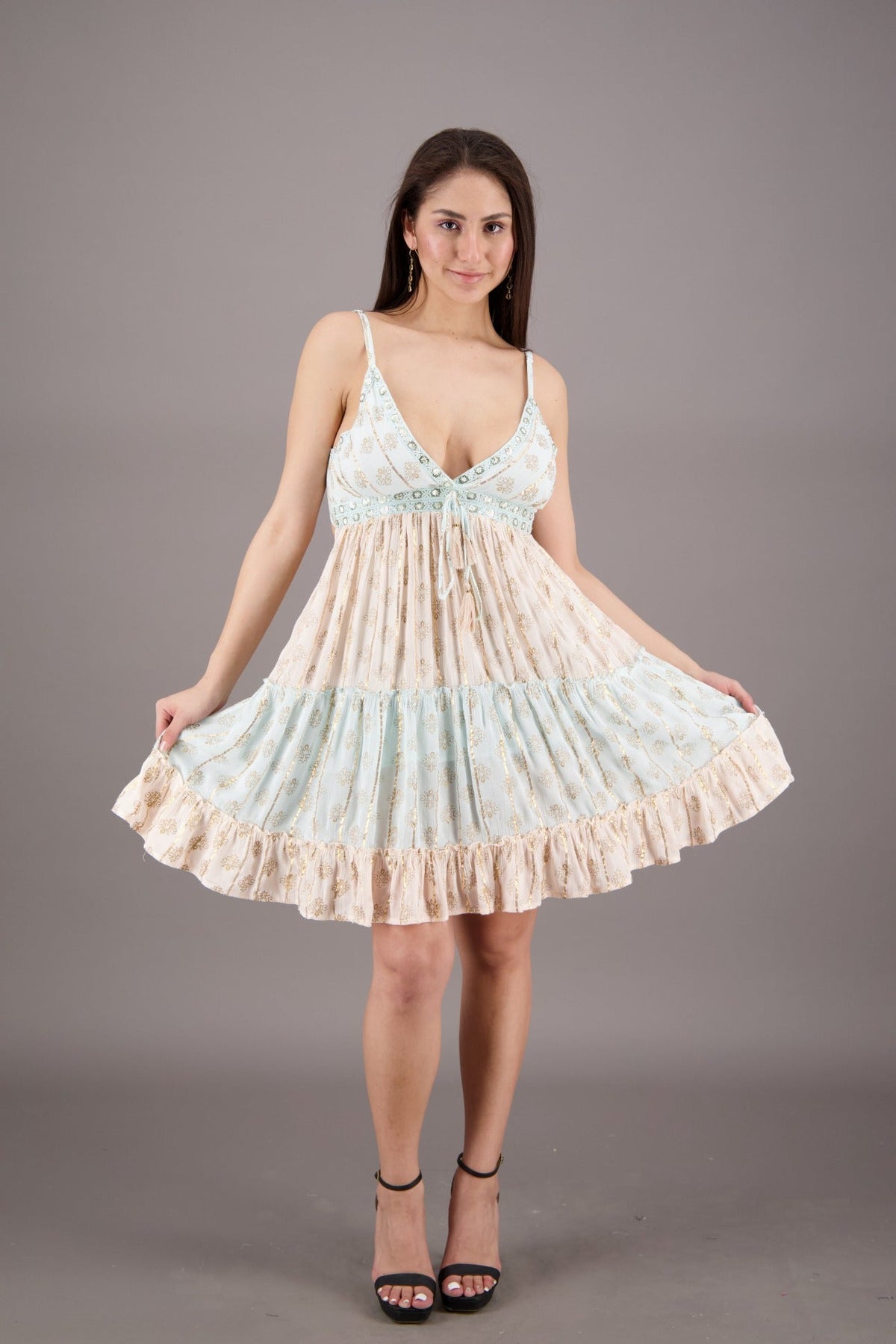 Boho Chic Trio Middy Dress 24943 - Advance Apparels Inc