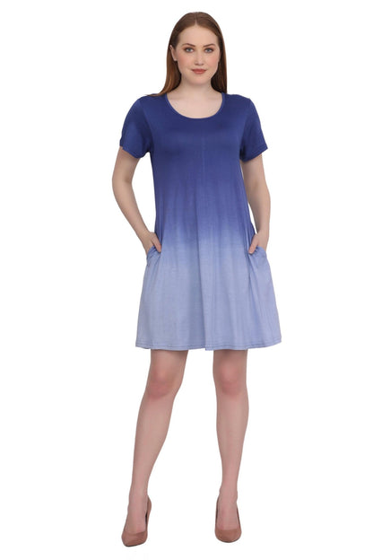 Cap Sleeve Tie Dye Ombre Dress 21460 - Advance Apparels Inc