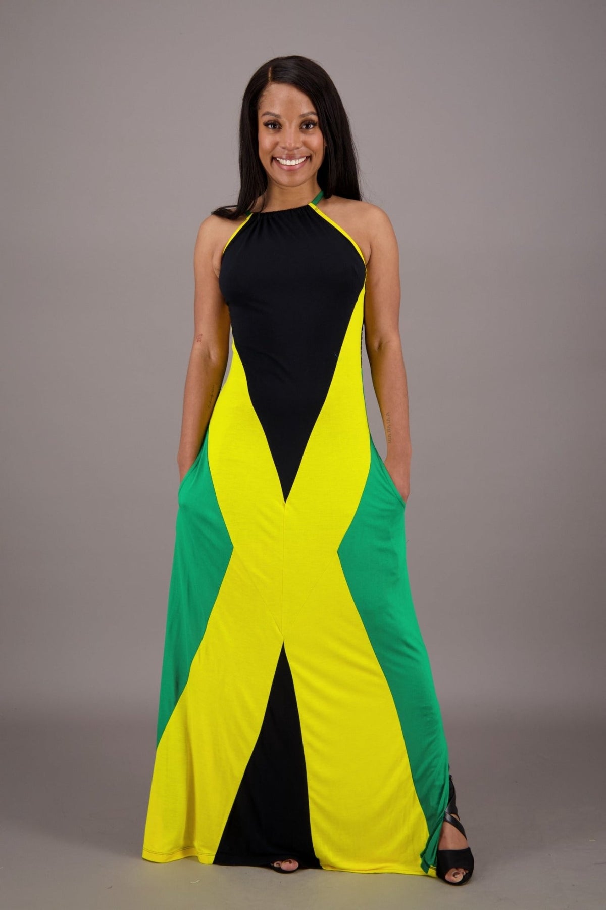 Caribbean Breeze Jamaican Maxi Dress J - 486 - Advance Apparels Inc