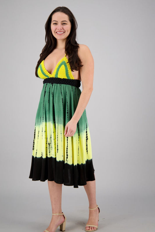 Crochet Rasta Middy Dress 194563 - Advance Apparels Inc