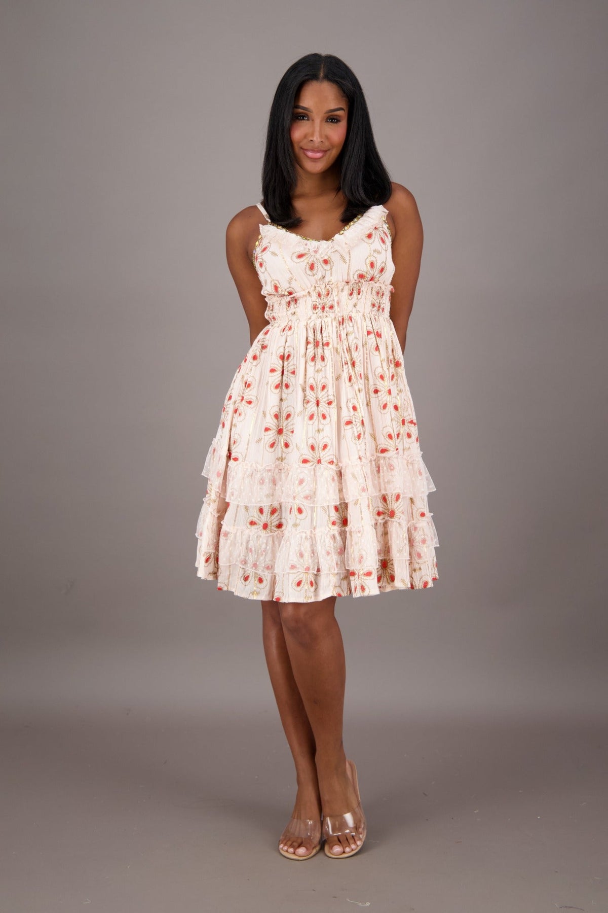 Daisy Cascade Sundress 24716 - Advance Apparels Inc