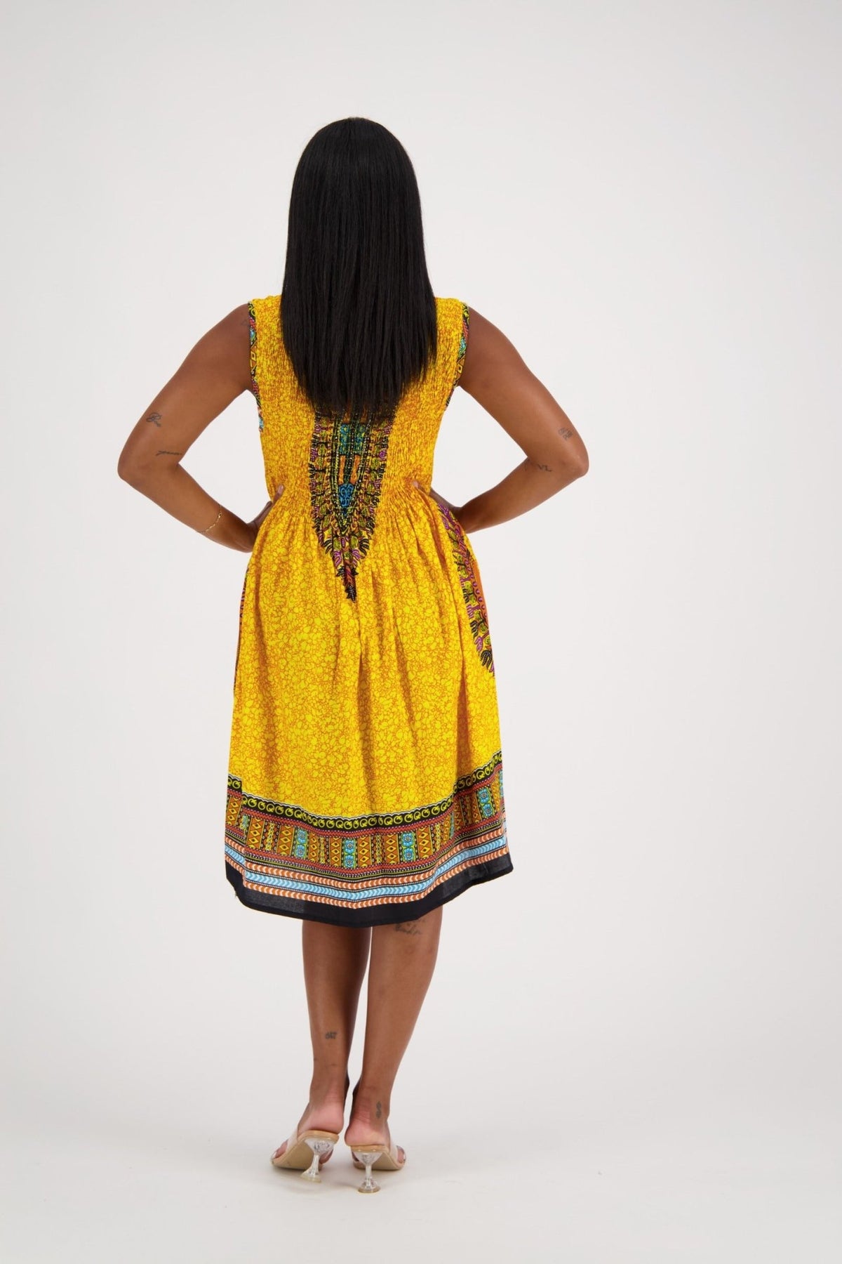 Dashiki Print Tank Dress 3639 - Advance Apparels Inc