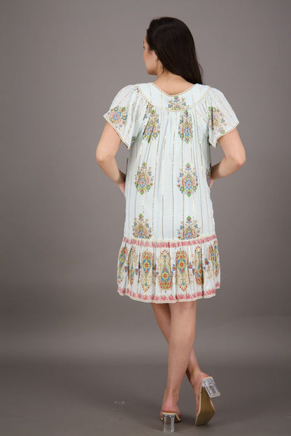 Dreamweaver Border Print Middy Dress 24947 - Advance Apparels Inc