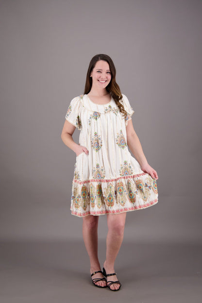 Dreamweaver Border Print Middy Dress 24947 - Advance Apparels Inc