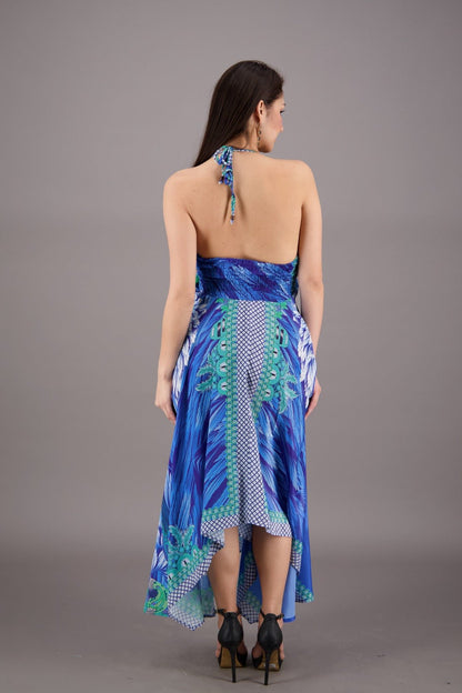 Exotic Digital Print Halter Dress AB - 23022 - Advance Apparels Inc