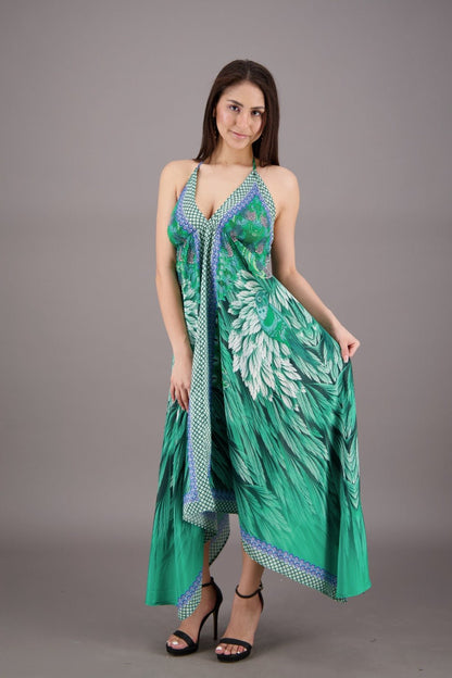 Exotic Digital Print Halter Dress AB - 23022 - Advance Apparels Inc