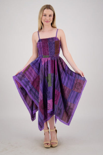 Fairytale Patchwork Maxi Dress PAT-3523 - Advance Apparels Inc