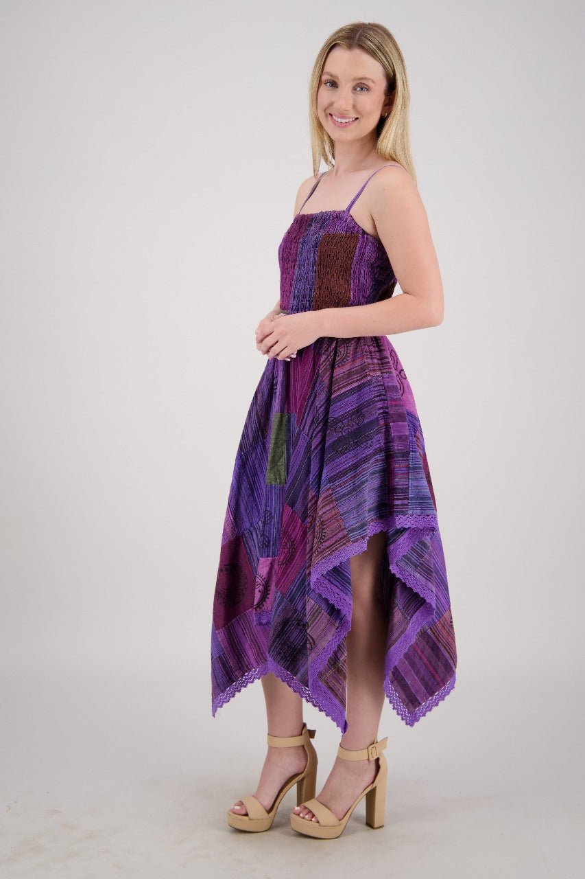 Fairytale Patchwork Maxi Dress PAT-3523 - Advance Apparels Inc