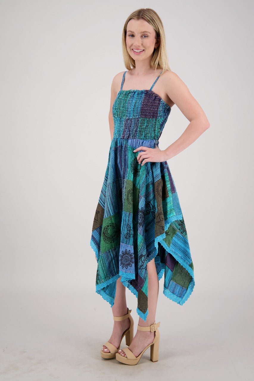 Fairytale Patchwork Maxi Dress PAT-3523 - Advance Apparels Inc