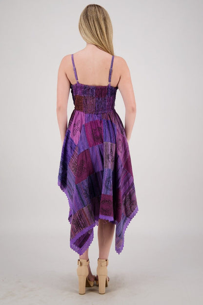 Fairytale Patchwork Maxi Dress PAT-3523 - Advance Apparels Inc