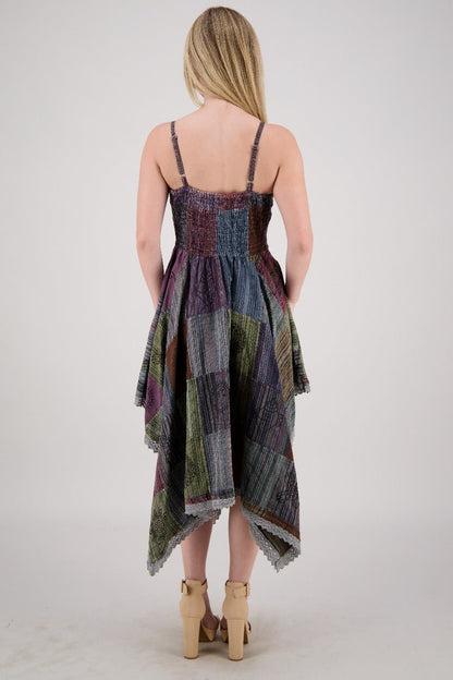 Fairytale Patchwork Maxi Dress PAT-3523 - Advance Apparels Inc