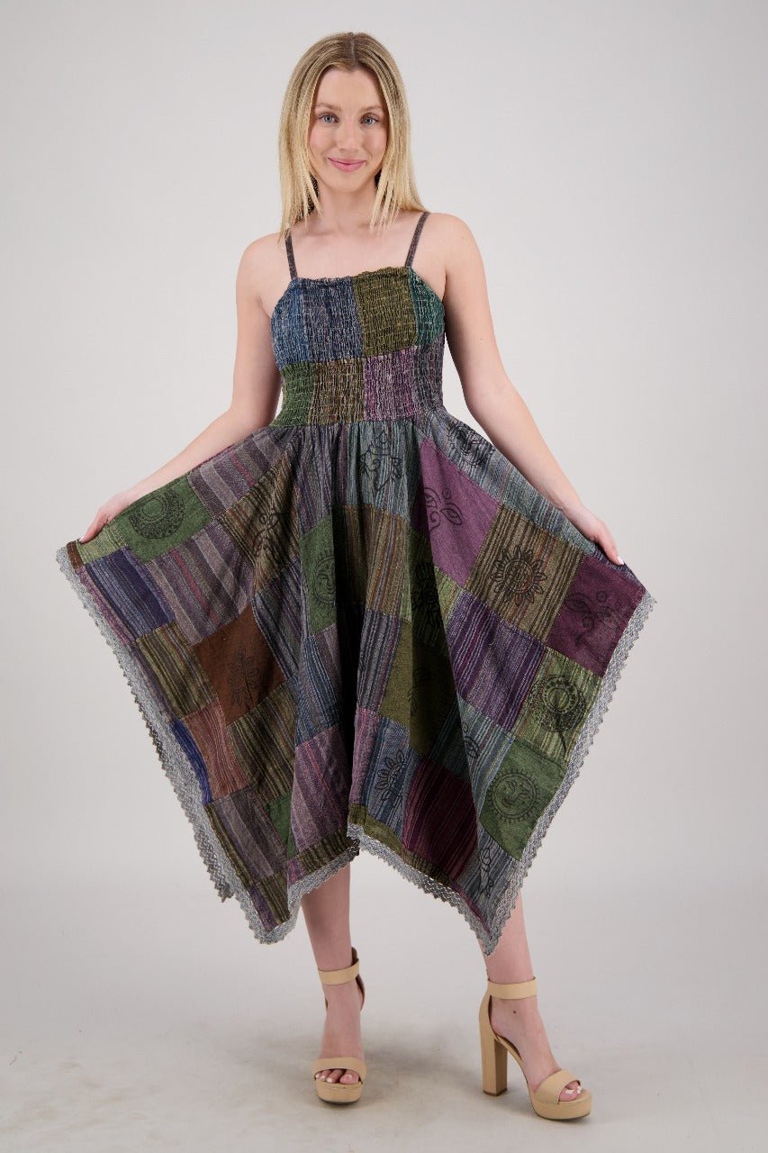 Fairytale Patchwork Maxi Dress PAT-3523 - Advance Apparels Inc