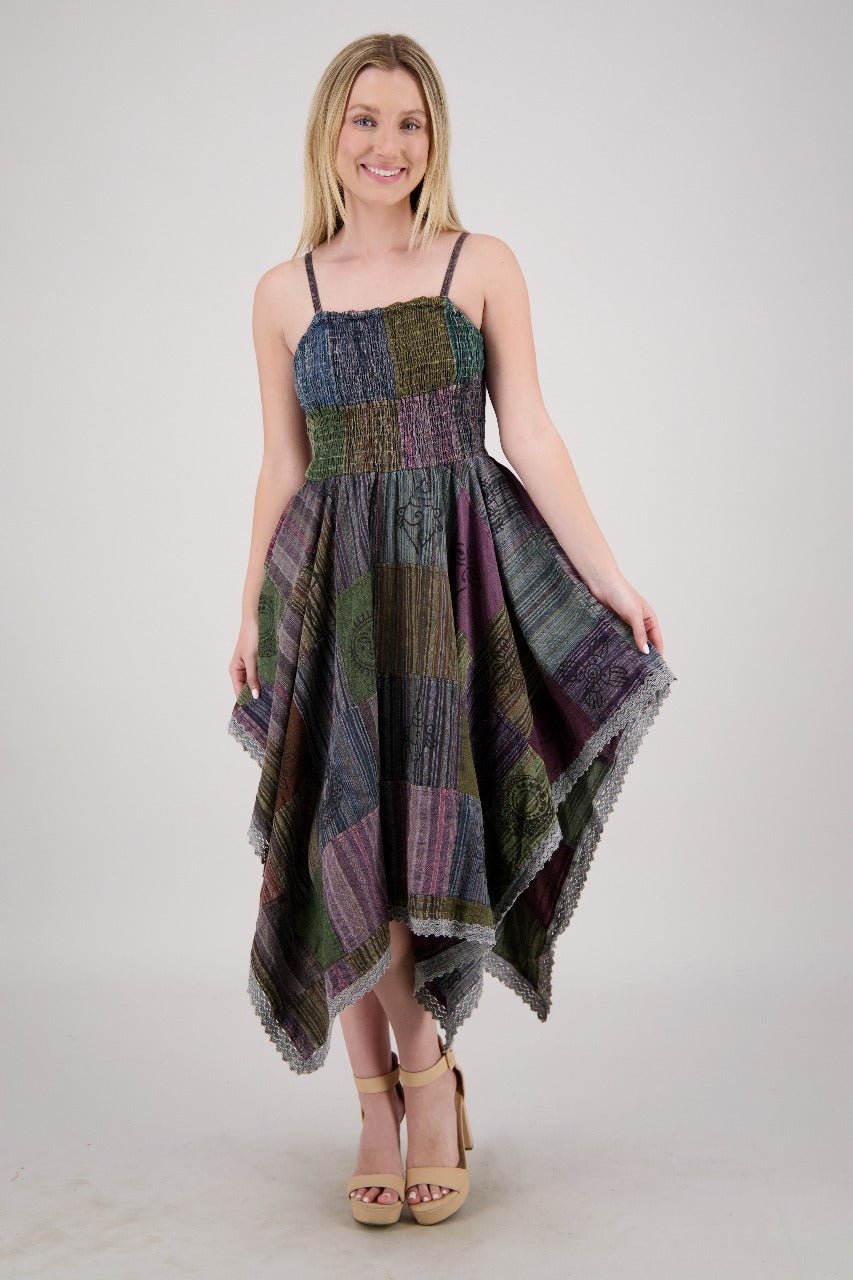 Fairytale Patchwork Maxi Dress PAT-3523 - Advance Apparels Inc