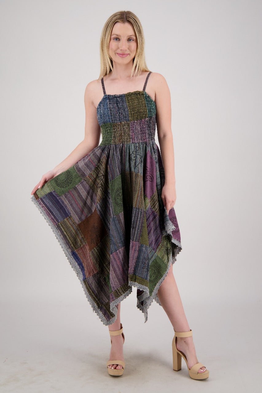 Fairytale Patchwork Maxi Dress PAT-3523 - Advance Apparels Inc