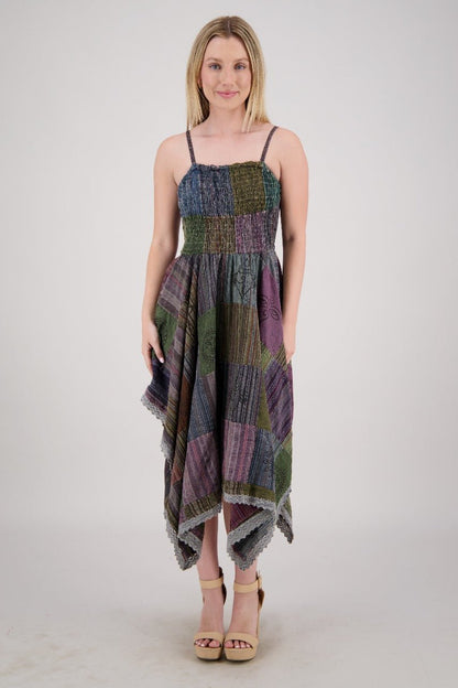 Fairytale Patchwork Maxi Dress PAT-3523 - Advance Apparels Inc