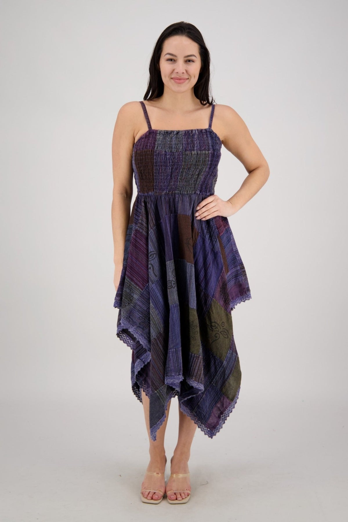 Fairytale Patchwork Maxi Dress PAT-3523 - Advance Apparels Inc