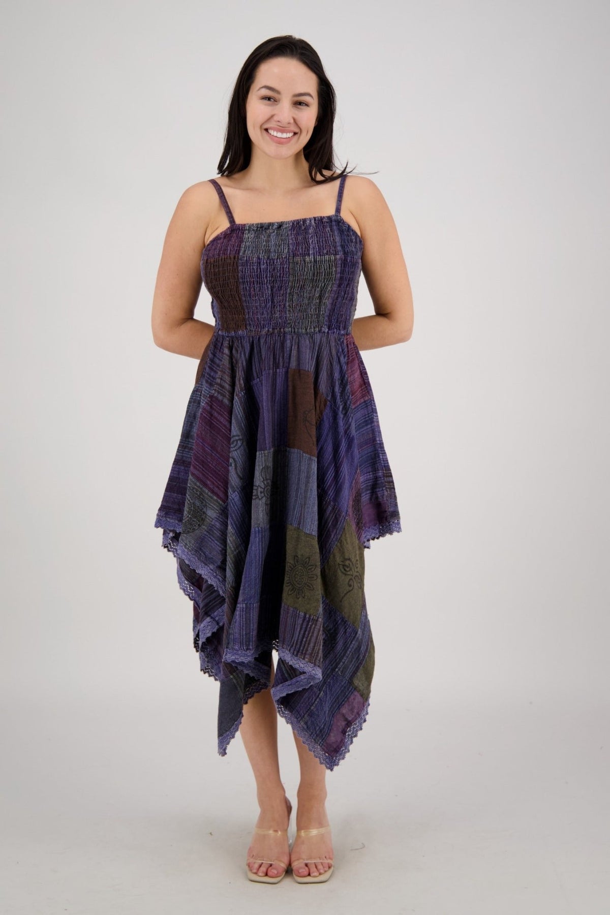 Fairytale Patchwork Maxi Dress PAT-3523 - Advance Apparels Inc