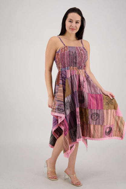 Fairytale Patchwork Maxi Dress PAT-3523 - Advance Apparels Inc
