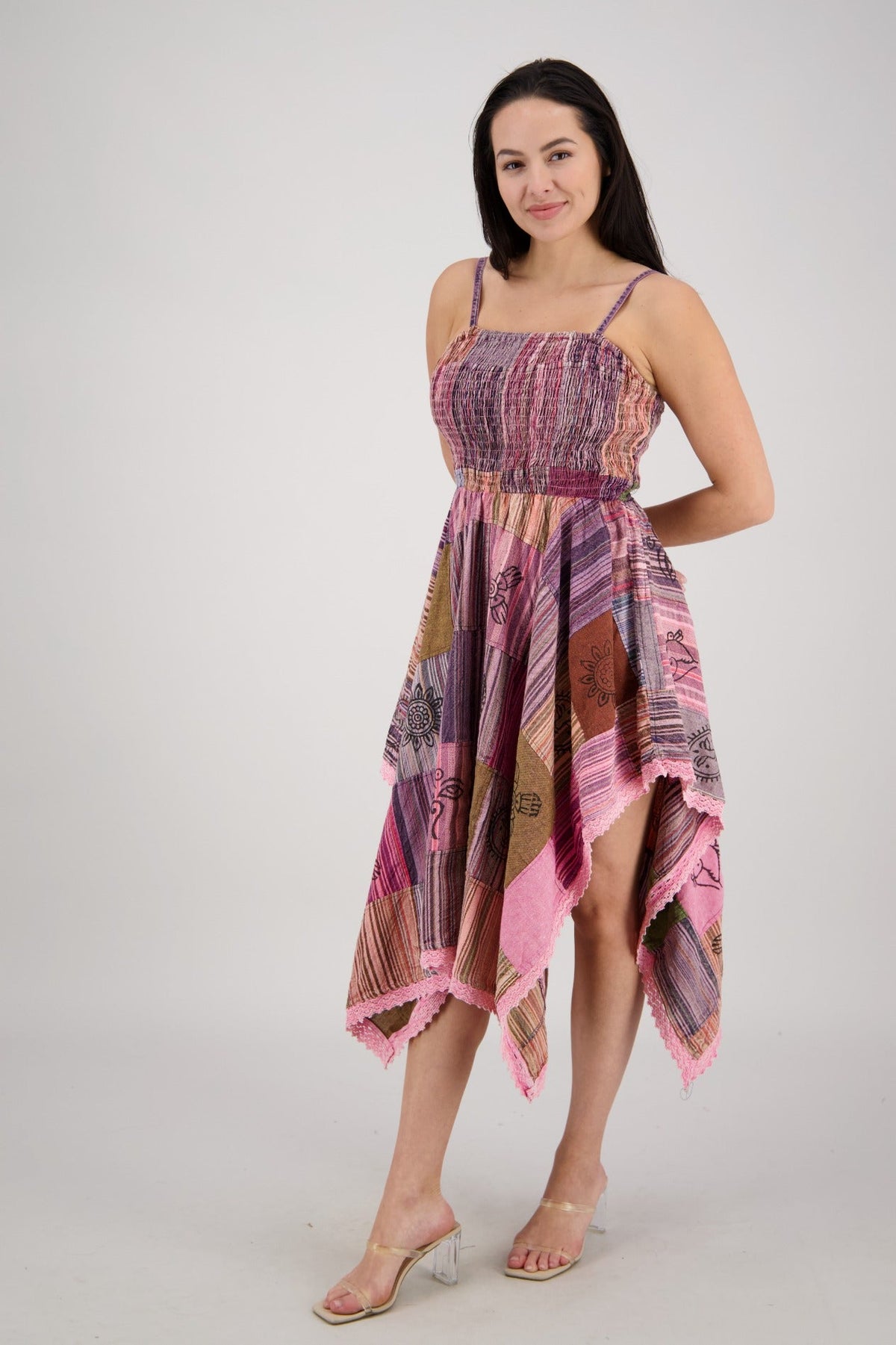 Fairytale Patchwork Maxi Dress PAT-3523 - Advance Apparels Inc