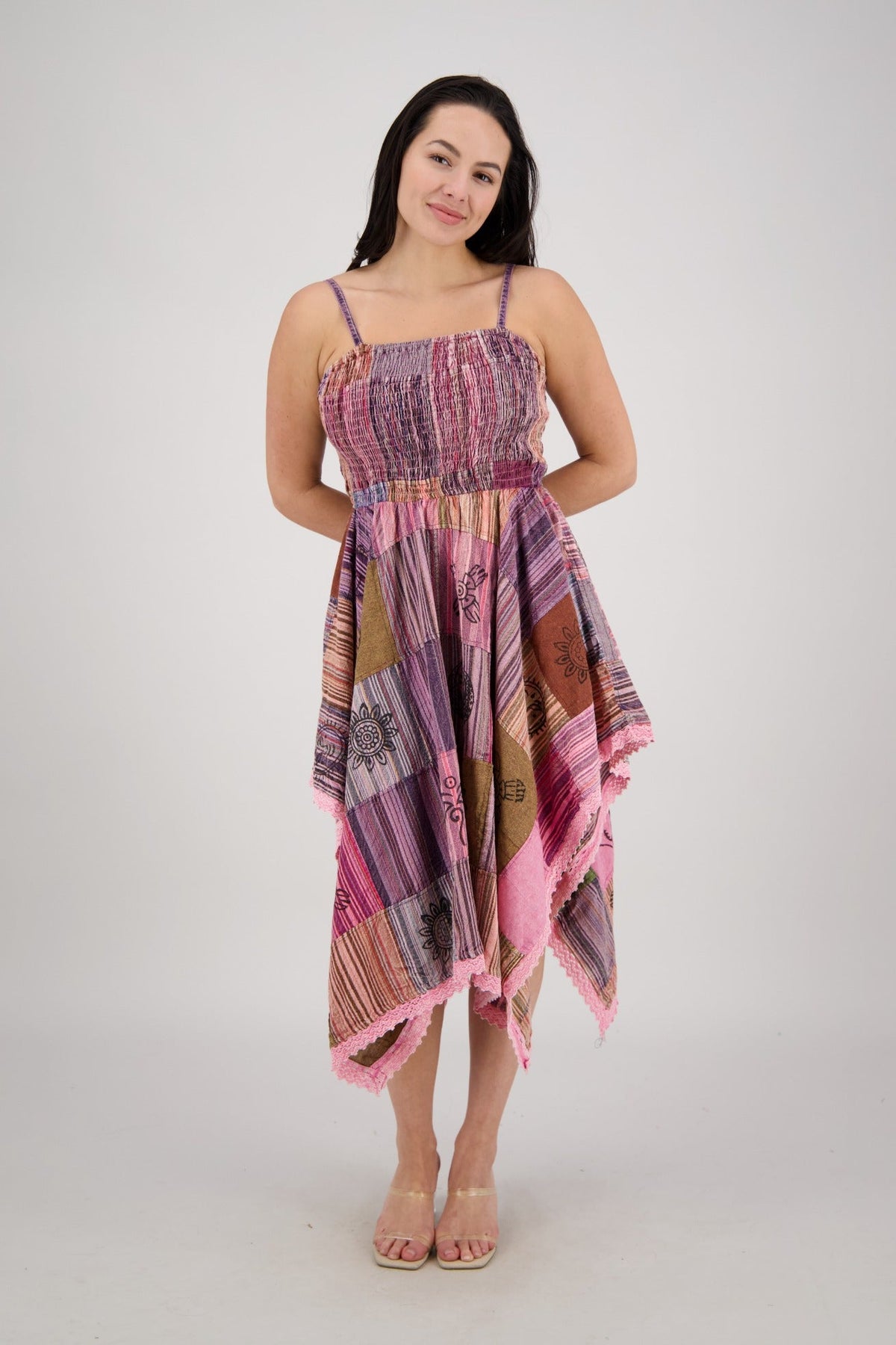 Fairytale Patchwork Maxi Dress PAT-3523 - Advance Apparels Inc