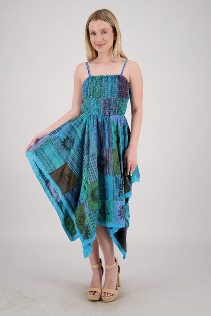 Fairytale Patchwork Maxi Dress PAT-3523 - Advance Apparels Inc
