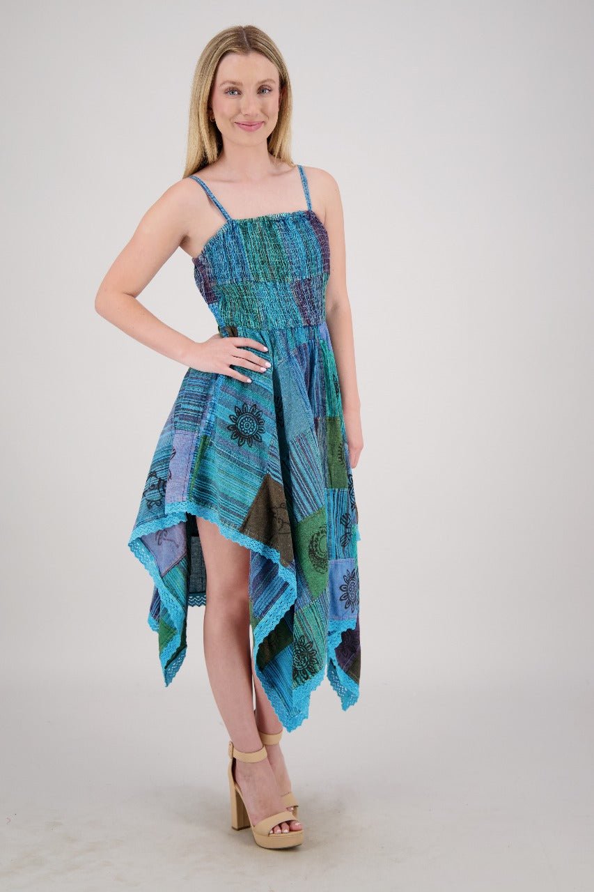 Fairytale Patchwork Maxi Dress PAT-3523 - Advance Apparels Inc