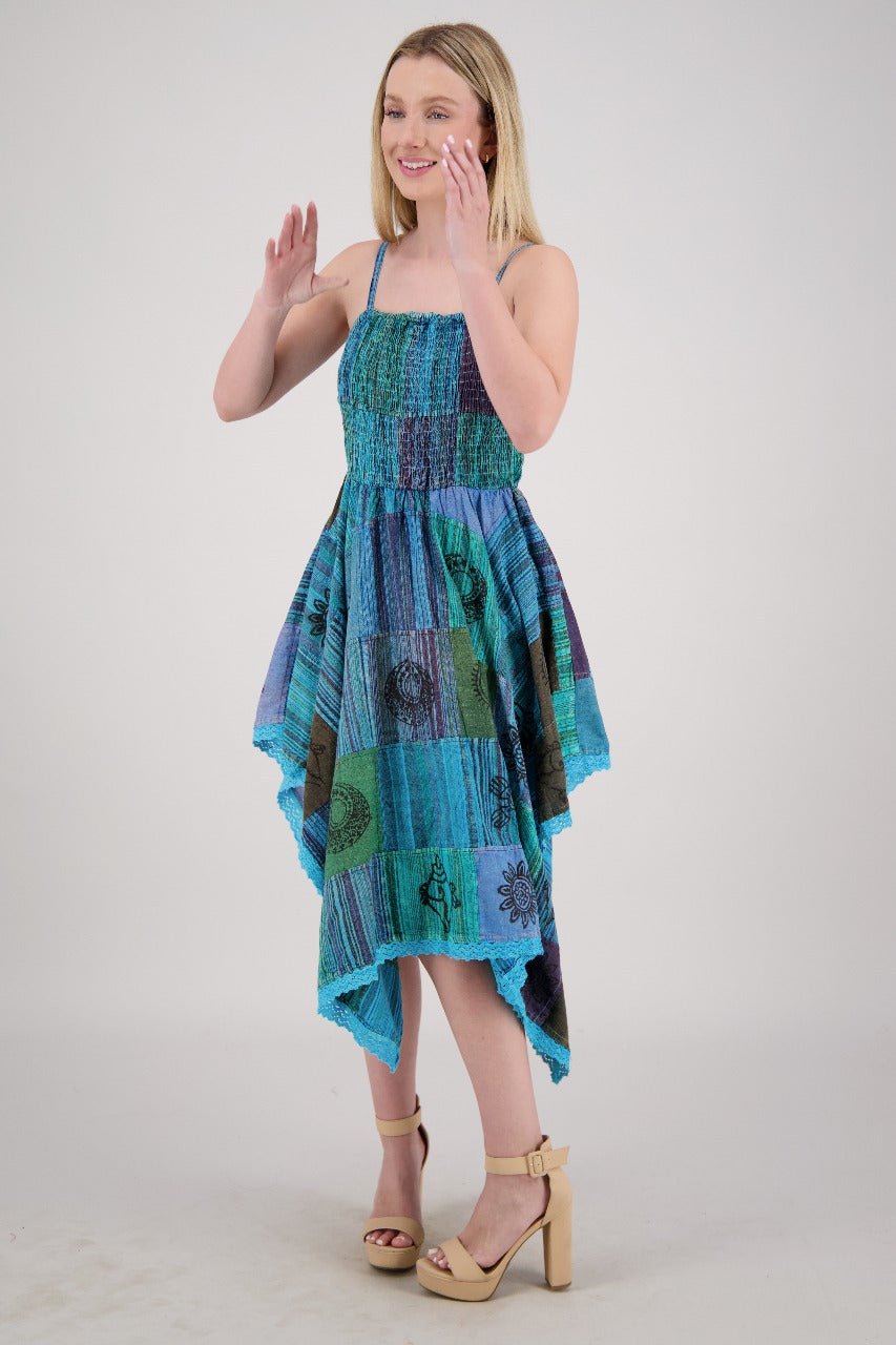 Fairytale Patchwork Maxi Dress PAT-3523 - Advance Apparels Inc