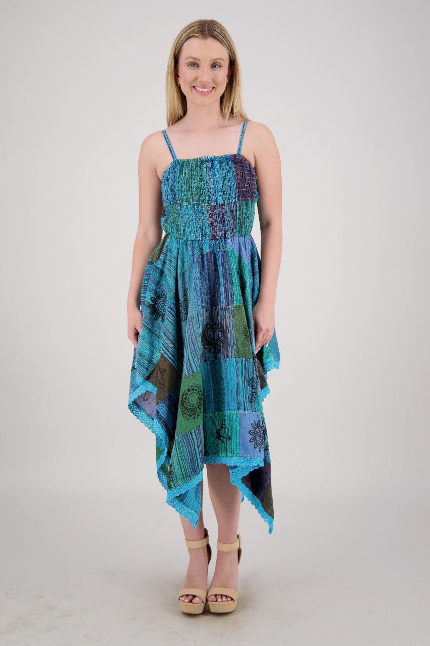 Fairytale Patchwork Maxi Dress PAT-3523 - Advance Apparels Inc