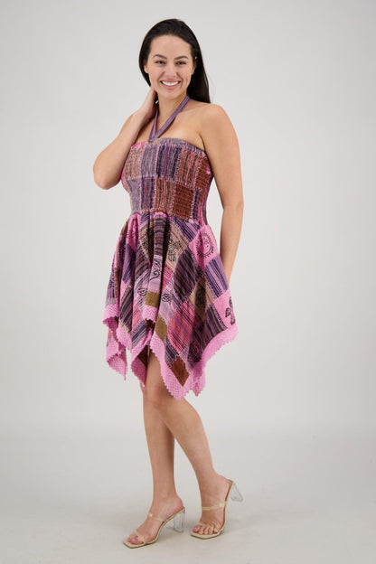 Fairytale Patchwork Midi Dress PAT-3525 - Advance Apparels Inc