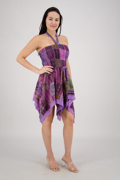 Fairytale Patchwork Midi Dress PAT-3525 - Advance Apparels Inc