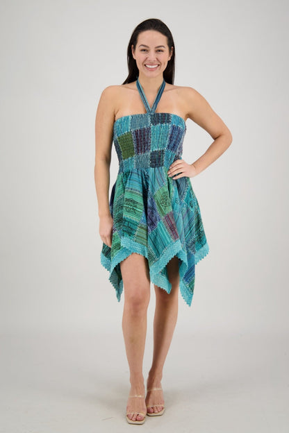 Fairytale Patchwork Midi Dress PAT-3525 - Advance Apparels Inc