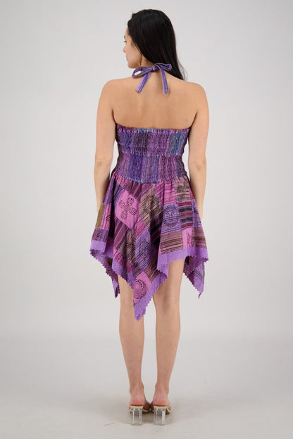 Fairytale Patchwork Midi Dress PAT-3525 - Advance Apparels Inc