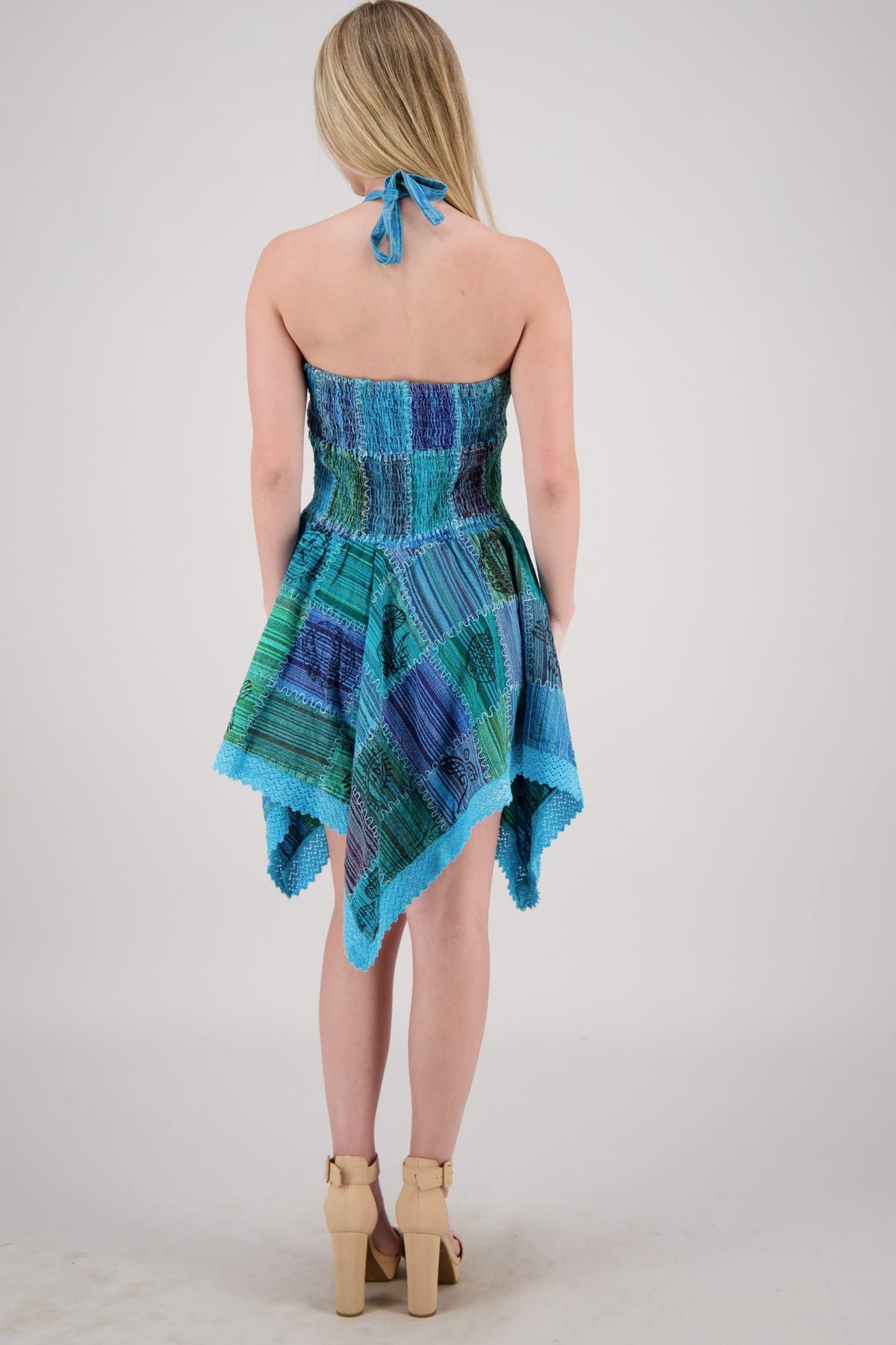 Fairytale Patchwork Midi Dress PAT-3525 - Advance Apparels Inc