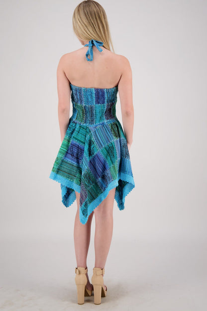 Fairytale Patchwork Midi Dress PAT-3525 - Advance Apparels Inc