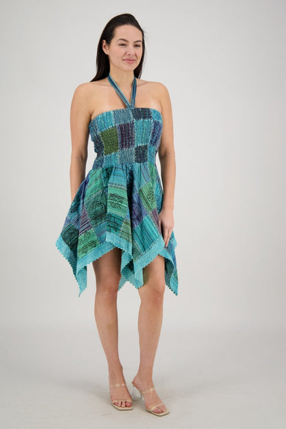 Fairytale Patchwork Midi Dress PAT-3525 - Advance Apparels Inc