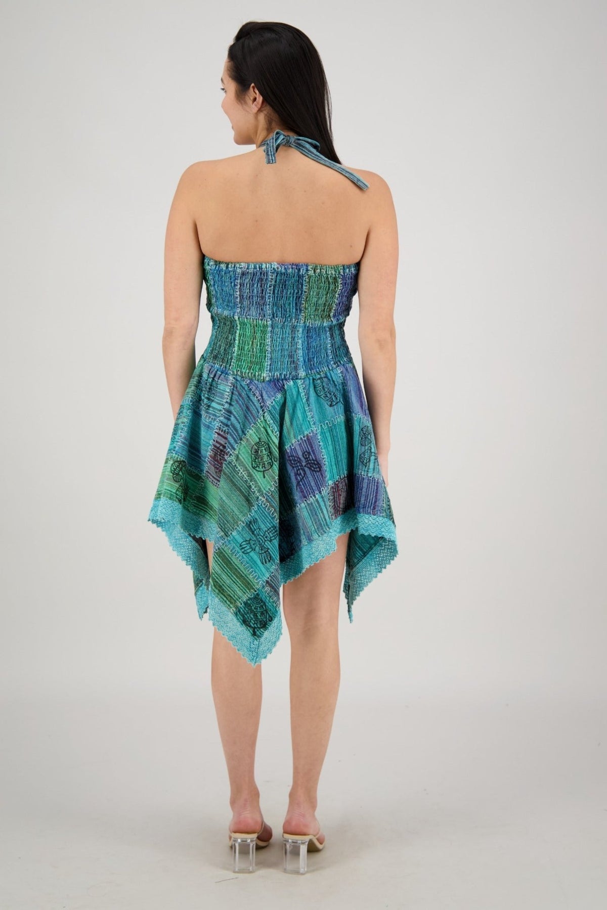 Fairytale Patchwork Midi Dress PAT-3525 - Advance Apparels Inc