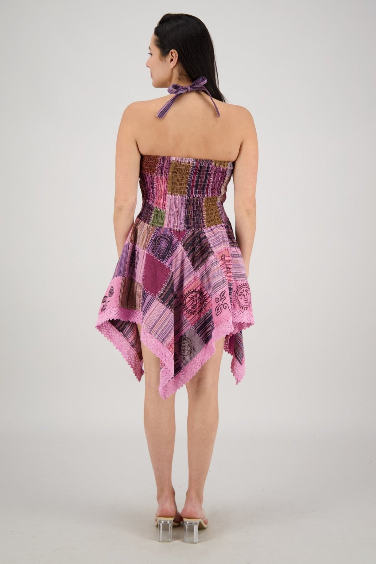 Fairytale Patchwork Midi Dress PAT-3525 - Advance Apparels Inc